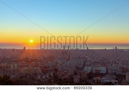 Sunrise in Barcelona