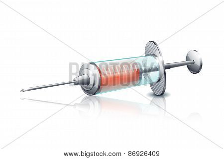 syringe on white