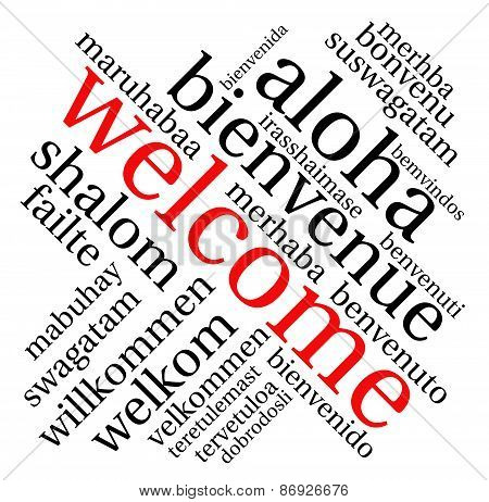 Welcome International Word Cloud