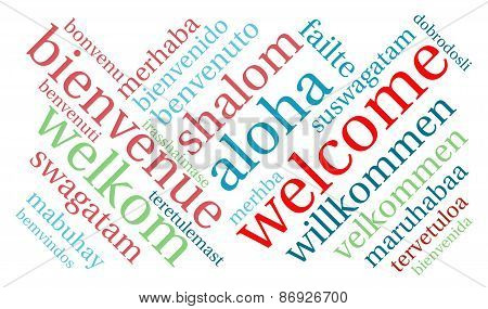 Welcome International Word Cloud