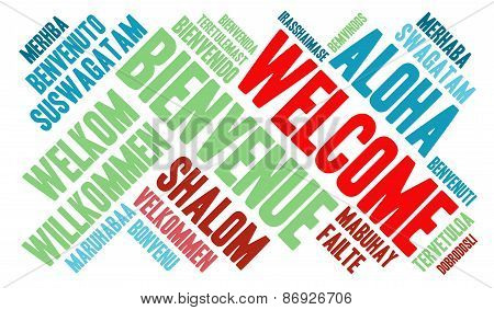 Welcome International Word Cloud
