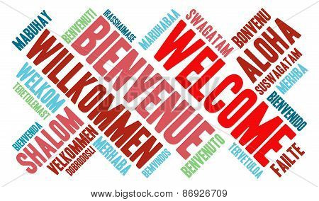 Welcome International Word Cloud