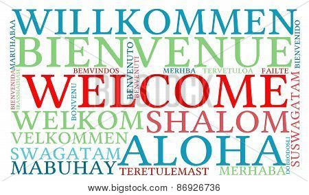 Welcome International Word Cloud