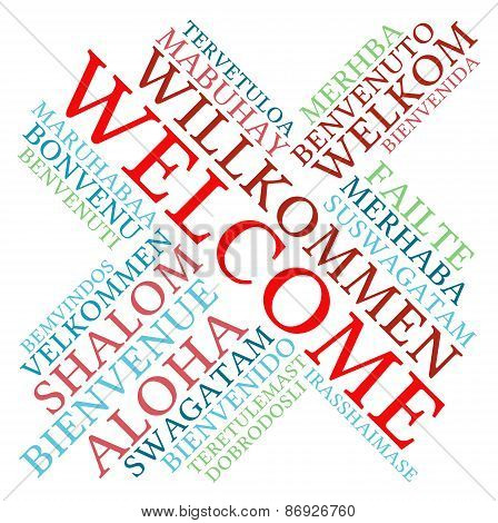 Welcome International Word Cloud