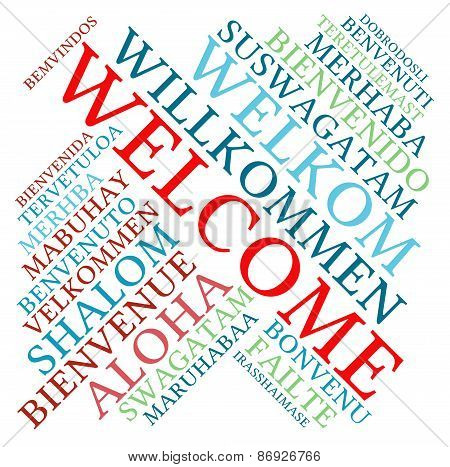 Welcome International Word Cloud