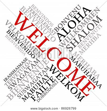 Welcome International Word Cloud