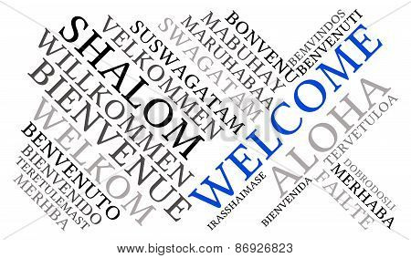 Welcome International Word Cloud