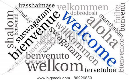 Welcome International Word Cloud