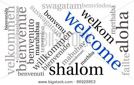 Welcome International Word Cloud
