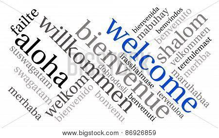 Welcome International Word Cloud