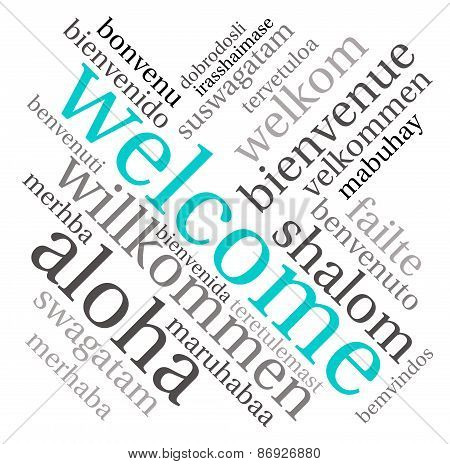 Welcome International Word Cloud