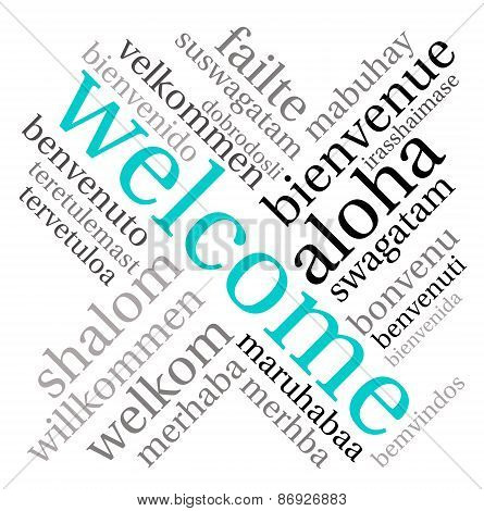 Welcome International Word Cloud