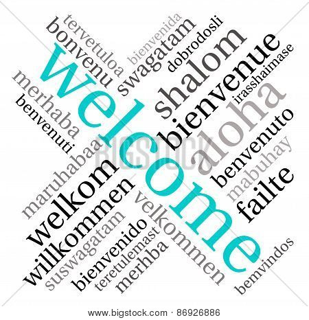 Welcome International Word Cloud