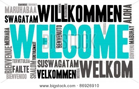 Welcome International Word Cloud