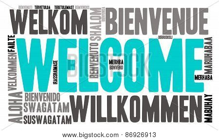 Welcome International Word Cloud