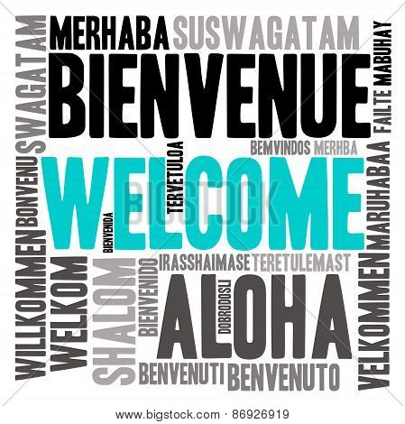Welcome International Word Cloud