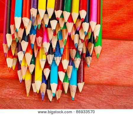 Display Of Colored Pencils