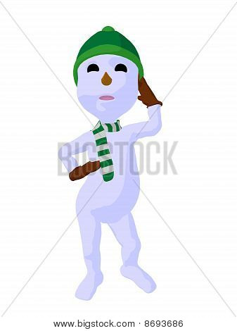 Snowboy Kunst Abbildung silhouette