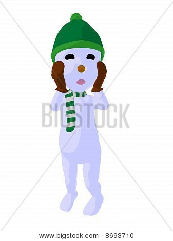 Snowboy Kunst Abbildung silhouette