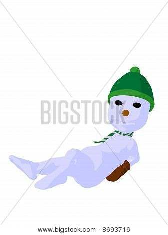 Snowboy Kunst Abbildung silhouette