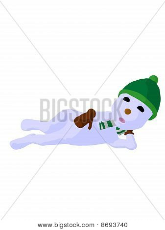 Snowboy Kunst Abbildung silhouette