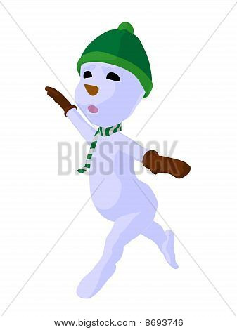 Snowboy Kunst Abbildung silhouette