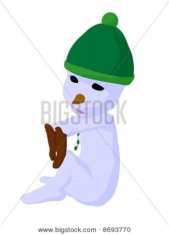 Snowboy Kunst Abbildung silhouette