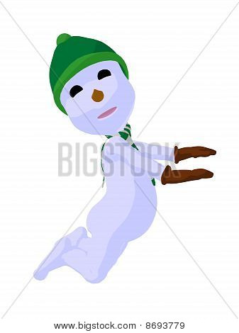 Snowboy Kunst Abbildung silhouette