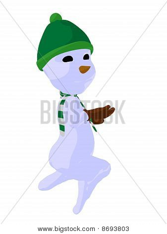 Snowboy Kunst Abbildung silhouette