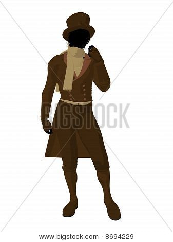 Silhouette di illustrazione uomo vittoriano