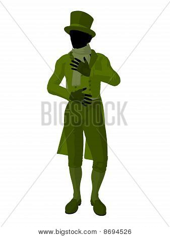African American uomo vittoriano illustrazione Silhouette