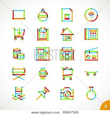 Vector Highlighter Line Icons for any purpose Set 5