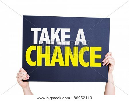 Take a Chance card isolated on white