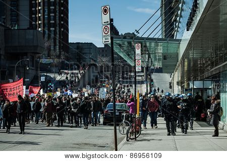 Cops Following Marchers In Case Of Something Goes Wrong