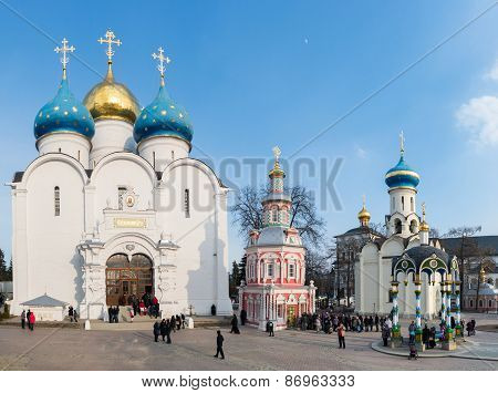 Sergiev Posad, Russia-march, 15, 2012. Monastery In A Sergiev Posad In The Moscow Region. It Was Bui