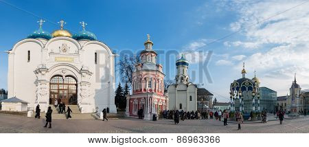 Sergiev Posad, Russia-march, 15, 2012. Monastery In A Sergiev Posad In The Moscow Region. It Was Bui