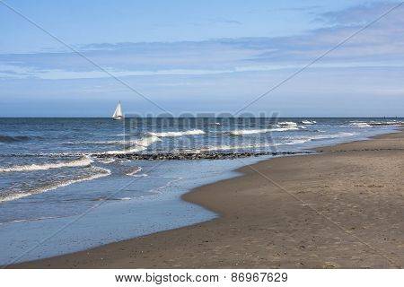 Sailboat And Beach