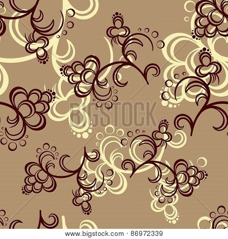 Brown Flower Pattern