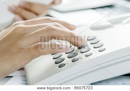 Dialling on a telephone