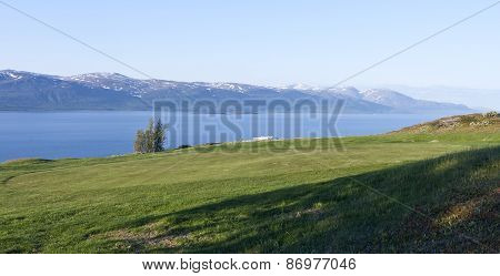 View from the Bjorkliden Arctic Golf Course.