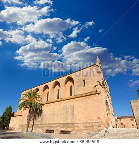 Alcudia Old Town Sant Jaume church in Majorca Mallorca Balearic island of Spain