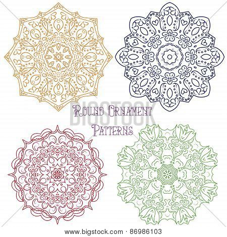 Collection of round ornamental patterns 1