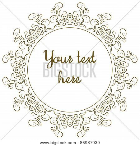 Round ornamental frame