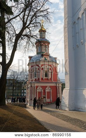 Sergiev Posad, Russia - March 28, 2015. The Great Trinity Monastery In Sergiyev Posad Near Moscow. G