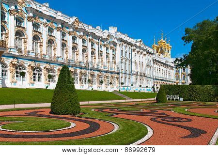 Tsarskoye Selo (Pushkin), Saint-Petersburg, Russia. The Catherine Palace