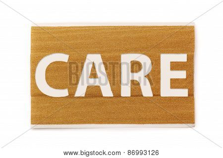 Band Aid Strip Care Text