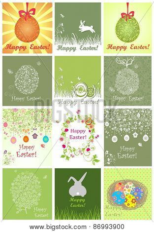 Set of easter applique