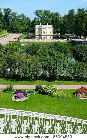 Tsarskoye Selo (Pushkin), Saint-Petersburg, Russia. The Upper Bathhouse Pavilion