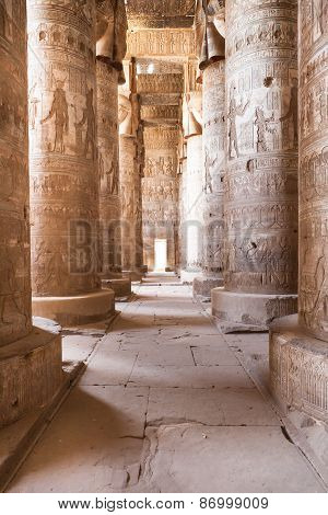 Columns In Dendera Temple