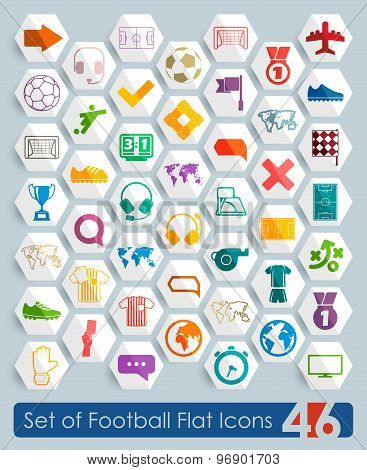 Set of football icons
